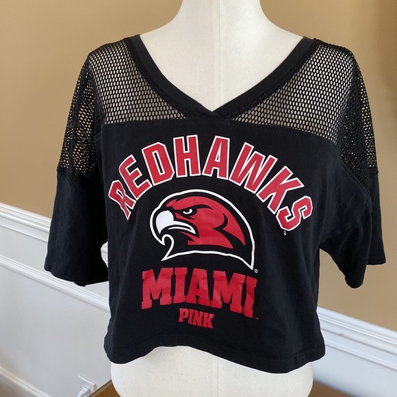 PINK VS MIAMI REDHAWKS CROPPED TEE - Picture 6 of 10